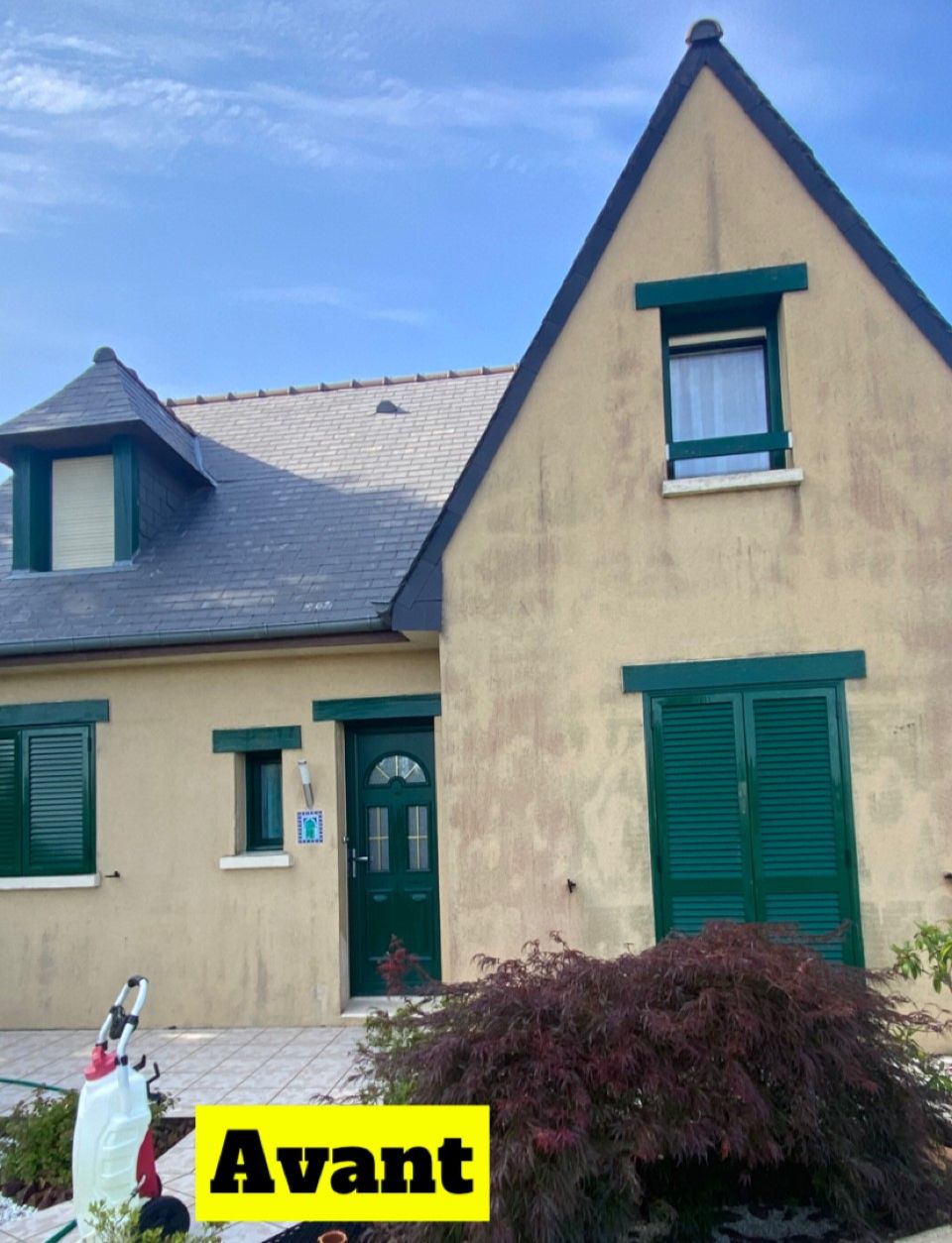 Façade d'une maison en Ille et Vilaine avant son ravalement par Boutin Peinture